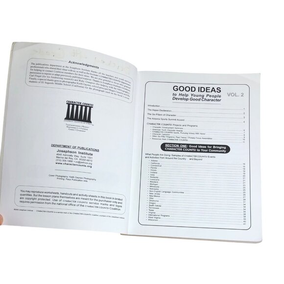 Good Ideas Vol 2 To Help Young People Develop Good Character Josephson Institute - Picture 4 of 9